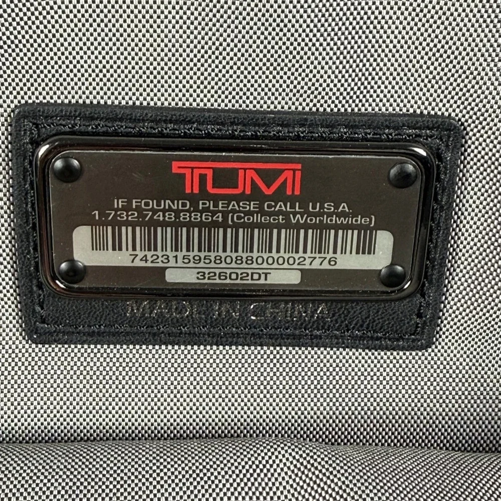 TUMI TICON 32602DT Slim Flap Briefcase Black Leather Nylon w Tablet Case